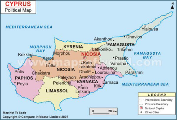 cyprus political map